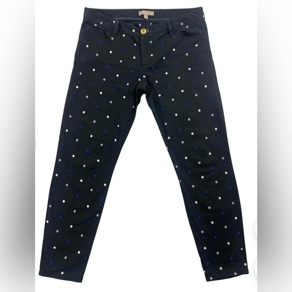 Banana Republic Black Polka Dot Ankle Jeans